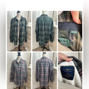 Bundle Club Room Gray and Burgundy Shirt Jacket